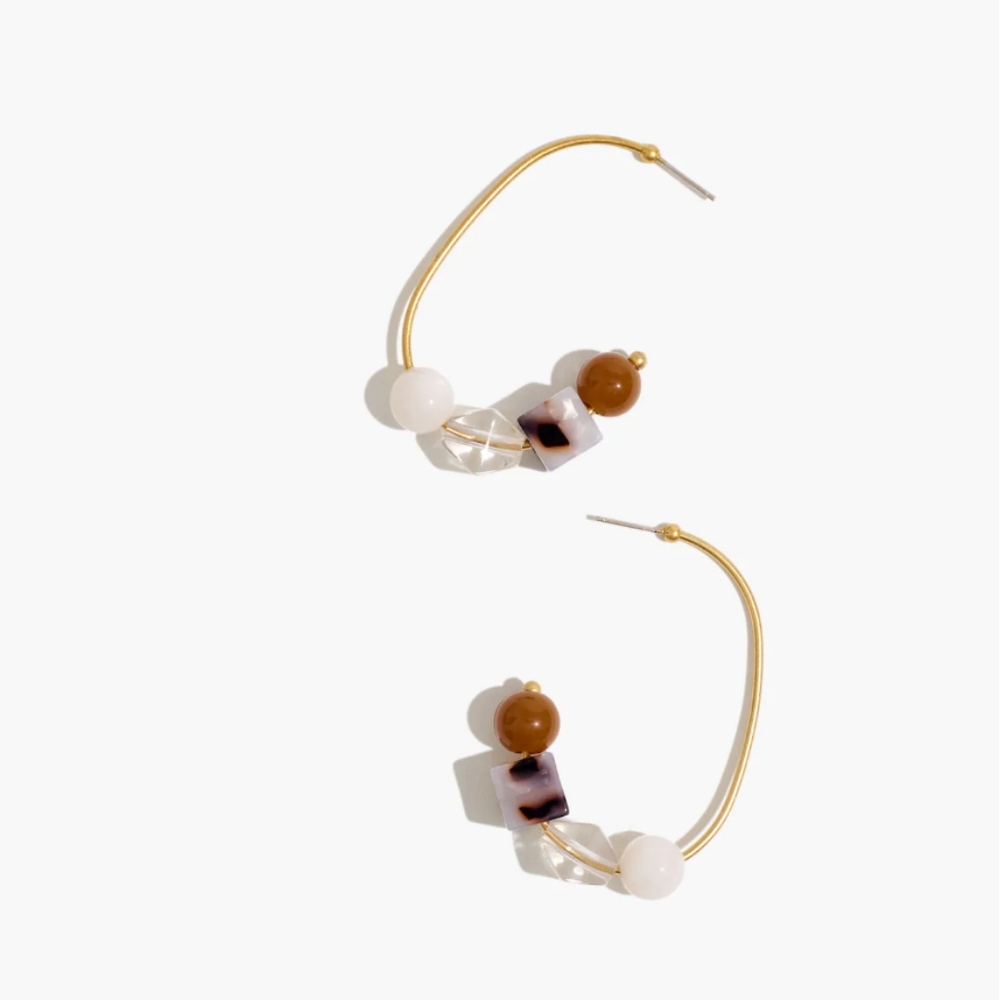 Madewell Geometric Stack Hoop Earrings